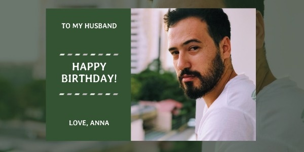 夫のための緑の誕生日の願い Twitter画像