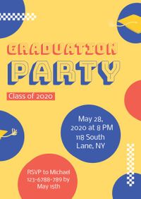 graduate, event, parties, Graduation Party Invitation Template