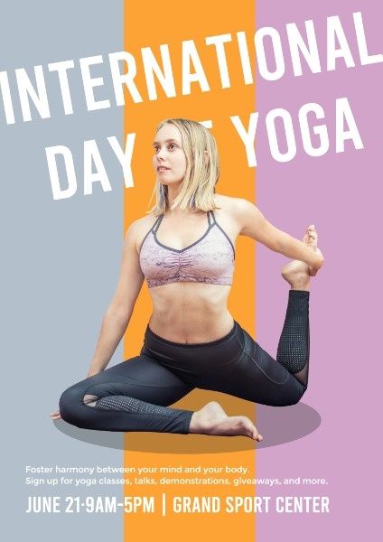 国际瑜伽日 英文海报