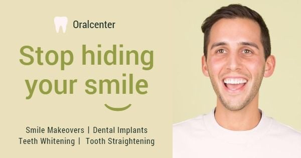 dental, tooth, health, Teeth Whitening Facebook Ad Medium Template