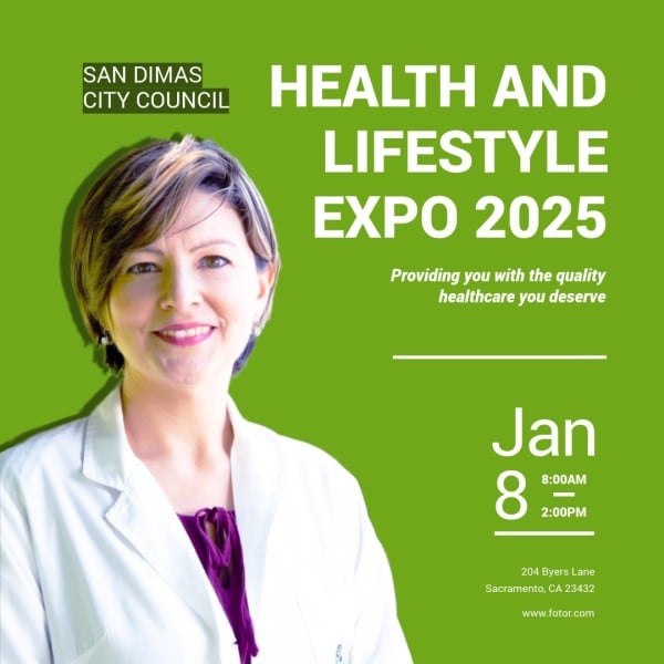 Green Health And Lifestyle Expo 2025 Instagram Post