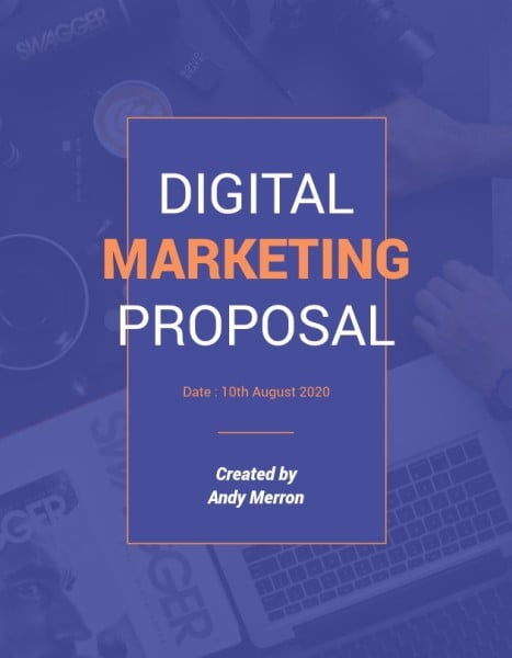 現代およびシンプルなデジタルマーケティング提案 提案書