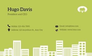 home, landlord, commercial, Green Residential Business Card Template
