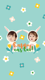 happy easter, easter, easter day, Aster Rabbit Collage Template