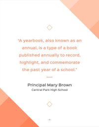 class, central park, school, Orange Simple Yearbook Template