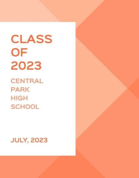 class, central park, school, Orange Simple Yearbook Yearbook Template