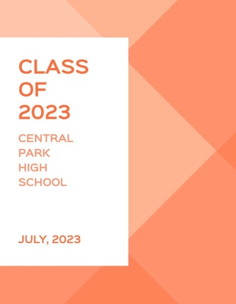 Orange Simple Yearbook Yearbook
