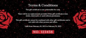 shopping mall, valentines day, love, Black And Red Rose Valentine's Day Coupon Gift Certificate Template