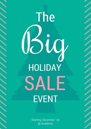 sales, promote sales, sales promotion, Holiday Sale Event Poster Template