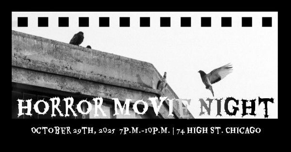 film, halloween, horrible, Horror Movie Night Facebook Event Cover Template