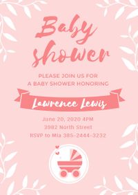 newborn, party, event, Baby Shower Invitation Template