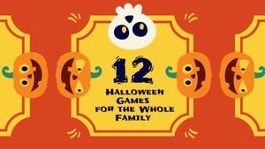 gathering, entertainment, leisure, Halloween Games For The Family Youtube Thumbnail Template