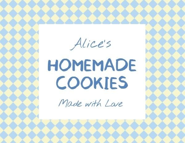 diy, card, line, Green Homemade Cookies Note Label Template