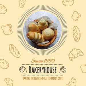 bread, shop, food, Bakery House Sale Instagram Post Template