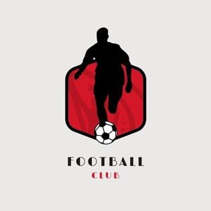 football logo, soccer, team, Black And Red Football Club Logo Template