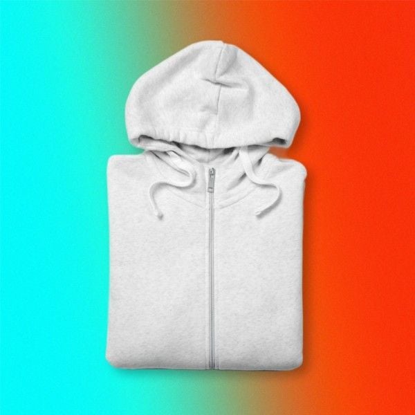 clothing, hoodie, general, Blue And Orange Vibrant Gradient Background Product Photo Template