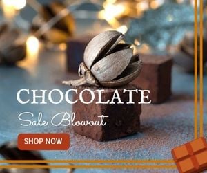 discount, food, snack, Black Chocolate Online Sale Large Rectangle Template