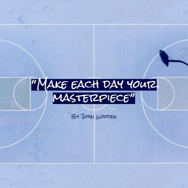 masterpiece, life, gym, Basketball Inspiration Quote Instagram Post Template