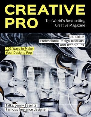 designer, talk, painting, Creative Design Magazine Cover Magazine Cover Template