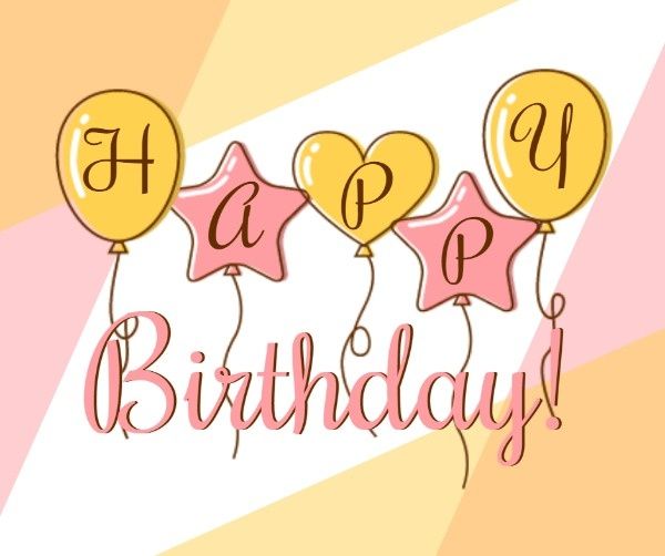 Cute Pink Birthday Card Facebook Post