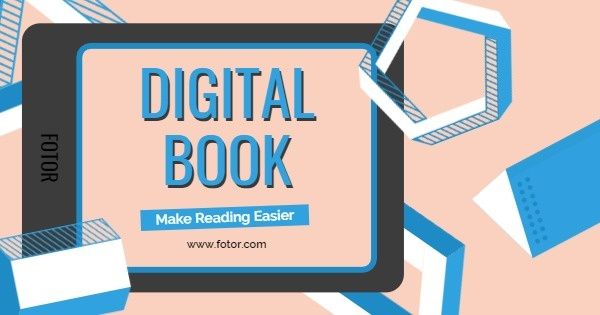 reading, books, kindle, E-book Online Store Ads Facebook Ad Medium Template