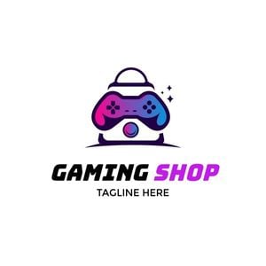  game,  game logo, game store, Cartoon Gaming Shop Logo Template