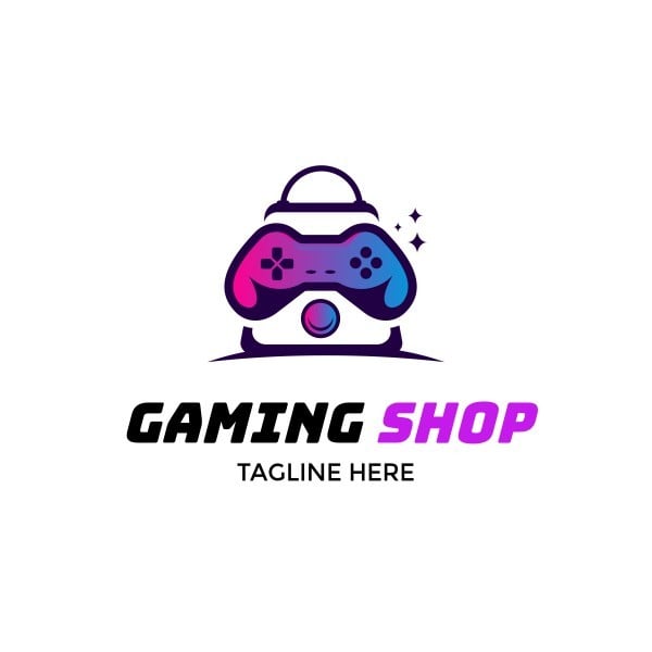 Logotipo gamer com tagline