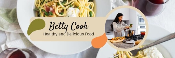Delicious Food Youtube Channel Banner Twitter Cover