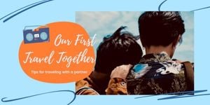 youtube, thumbnail, love, Brown Our First Travel Together Twitter Post Template