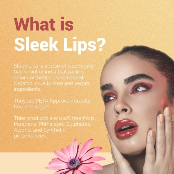 online, cosmetics, business, Golden Lipstick Makeup Branding Instagram Post Template