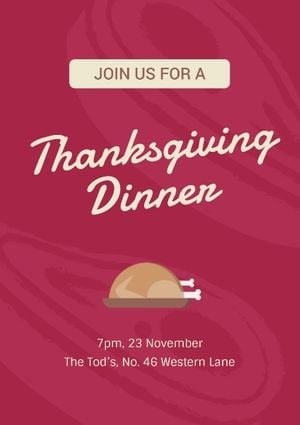感恩节晚餐 英文海报
