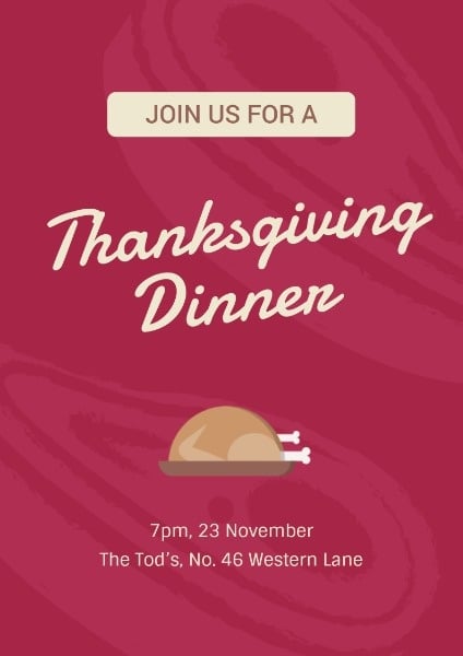 感恩节晚餐 英文海报