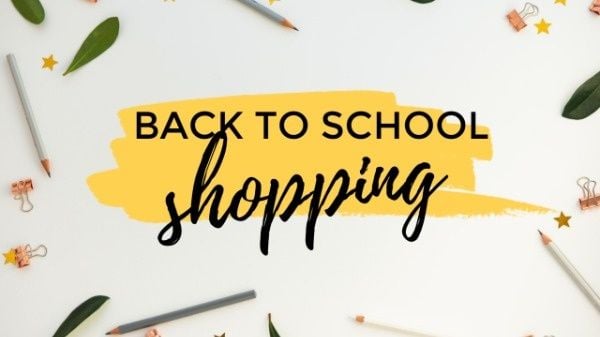 student, preparation, vlog, General Back To School Shopping YouTube Thumbnail Template Youtube Thumbnail Template