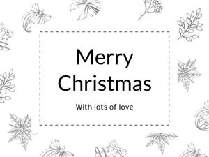 White Simple Merry Christmas Card