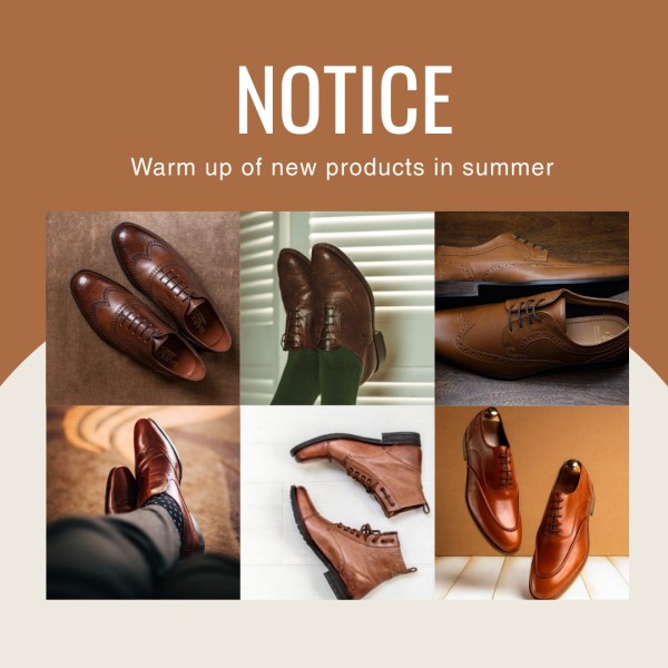 Brown Men Leather Shoes Business Collection Sale Instagram Post