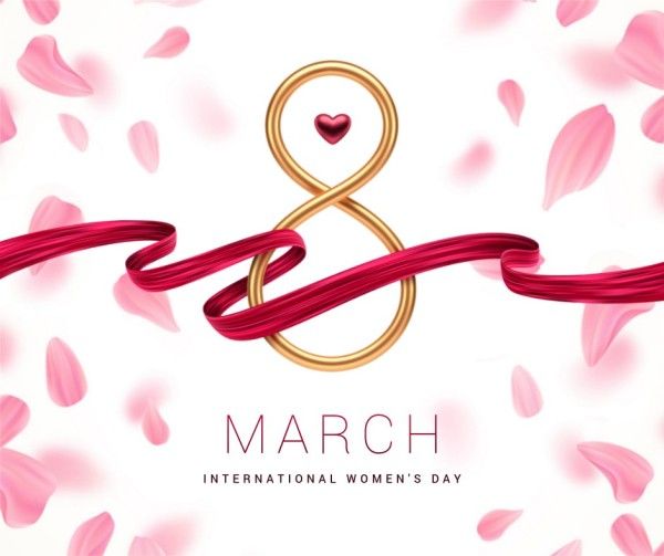 greeting, celebration, modern, Luxury March 8th International Women's Day Facebook Post Template