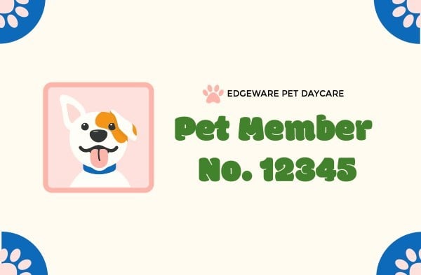 Pet Care Service ID Card