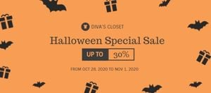 halloween sale, promotion, discount, Halloween Clothes Store Special Sale Gift Certificate Template