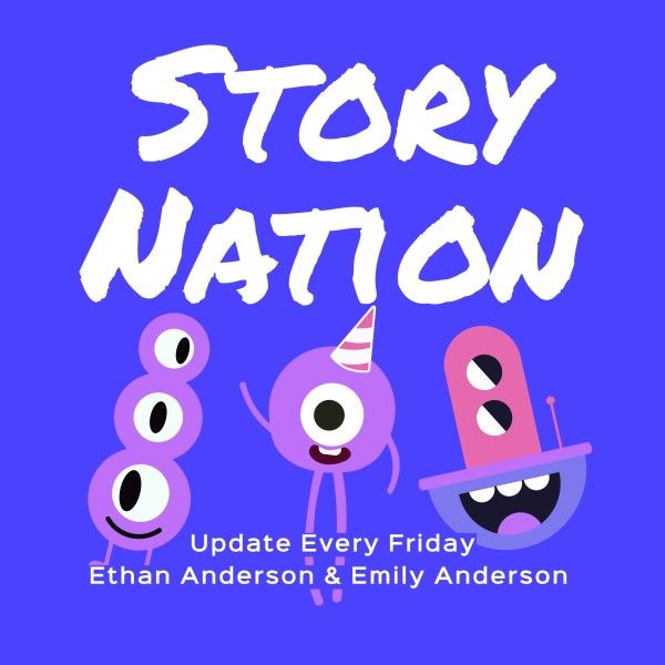 kid, children, child, Purple Story Nation Podcast Cover Template
