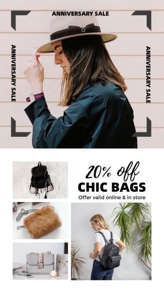 beauty, women, woman, Summer Fashion Bag Sale Instagram Story Template