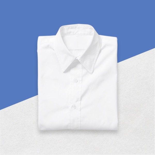 グレーとブルーのシンプルなシャツ 製品写真