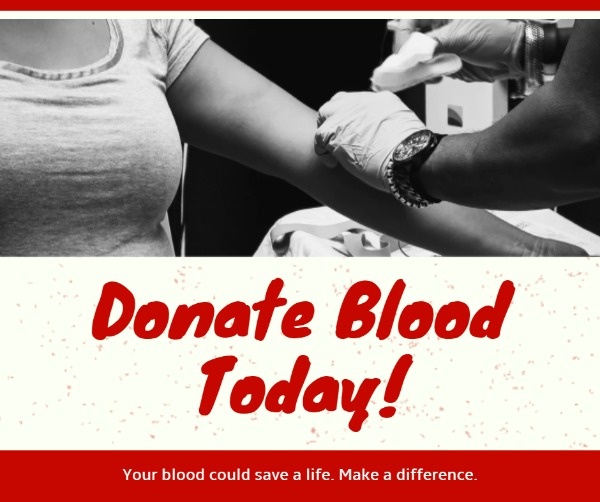 あなたの血を今日寄付する Facebook投稿