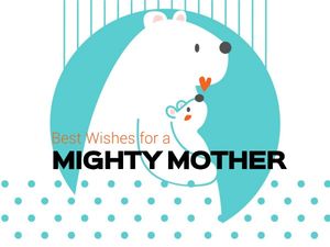 greeting, mommy, bear, Cartoon mother's day Card Template