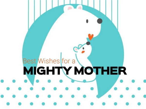 greeting, mommy, bear, Cartoon mother's day Card Template