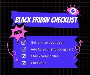 Purple Black Friday Checklist Facebook Post