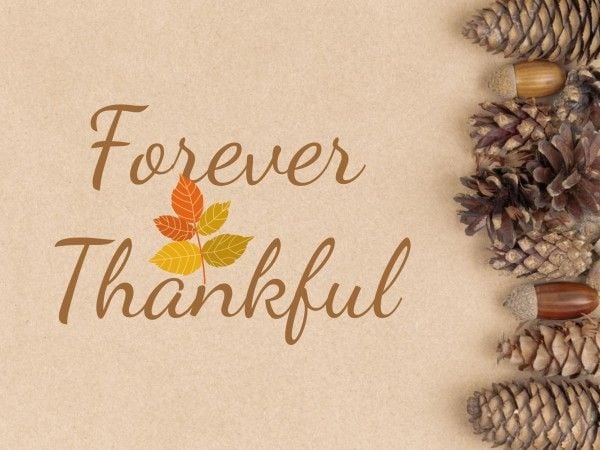 thanksgiving, autumn, vector, Forever Thankful Card Template