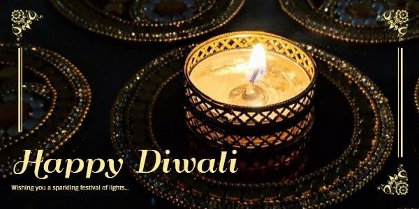 india, indian, candle, Happy Diwali Festival Twitter Post Template