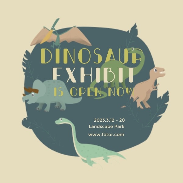 Dinosaur Exhibition Instagram Post