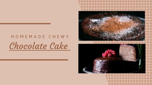 homemade, chewy chocolate, chocolate, DIY Cake Recipe Youtube Thumbnail Template