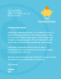business, commerce, investment, Foundation Letterhead Template